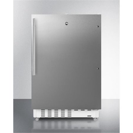 SUMMIT APPLIANCE Summit Appliance ALRF48SSHV 32 x 19.88 x 22.5 in. ADA Compliant Built-In Freestanding Refrigerator-Freezer; White Cabinet ALRF48SSHV